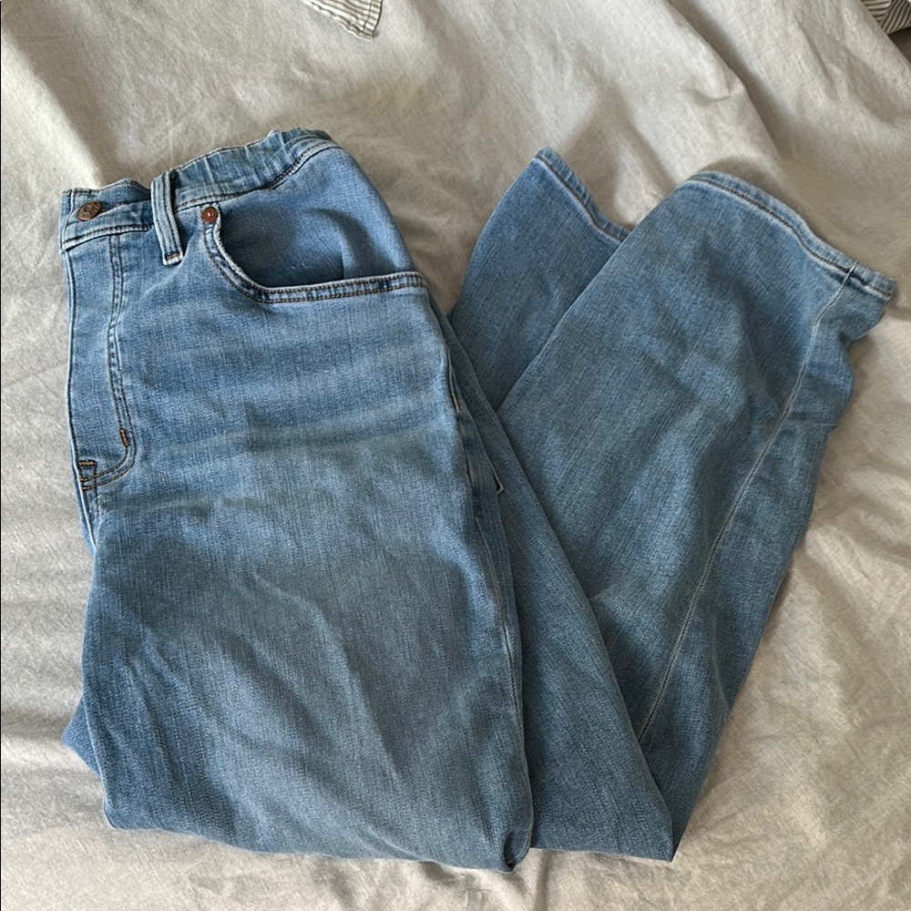 Classic Blue Denim Jeans Elastic Waist